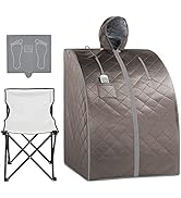 ZONEMEL Personal Infrared Sauna for Home, Portable Sauna Spa Tent with Hat, Upgraded Portable Cha...