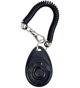 Dwuww Black Dog Training Clicker with Wrist Strap Resistant Lightweight Pet Training Clicker for ...