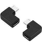 GodSpin USB C Angle Adapter [2 Pack] 90 Degree USB C Type C Male to Female Adapter, Right &amp; Left ...