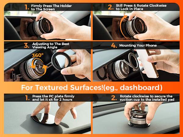 360° Rotation Vacuum Magnetic Phone Holder