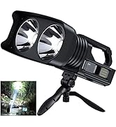MIXILIN Rechargeable Spotlight, 100000 Lumens Handheld Hunting Flashlight Led Spot Light with Cob...
