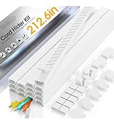 212.6in Cord Hider Wall, Cord Covers for 2-3 Wires on Wall, Paintable Cable Hider Raceway, Easier...