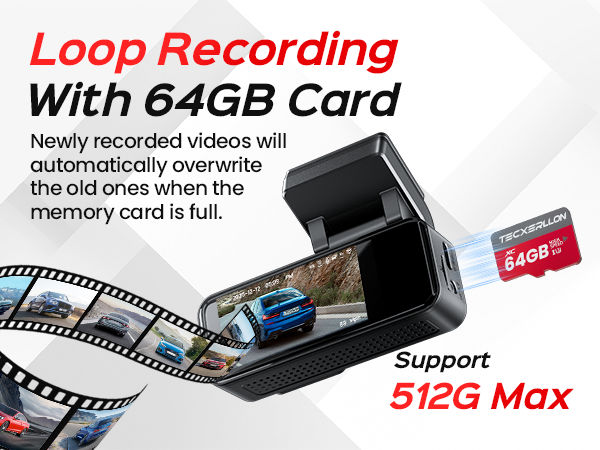 car camera - dash cam front and rear