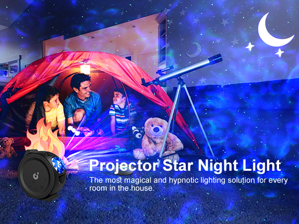 Galaxy Projector Star Night Light - 3-in-1 Moon Star Aurora Projector for Bedroom