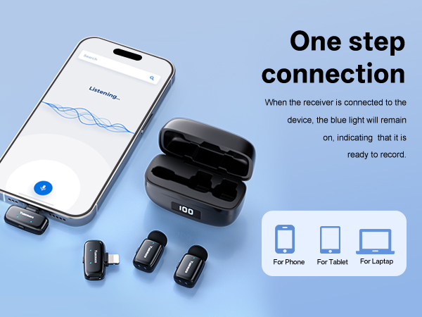 Wireless Lavalier Microphone for iPhone