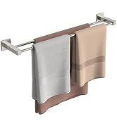 FORIOUS Double Towel Bar Racks Holder for Bathroom 24 Inch, Heavy Duty SUS304 Stainless Steel Squ...