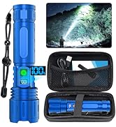 Flashlights 20000 High Lumens Rechargeable - 1500 Meters Long Beam Super Bright LED Flash Light w...