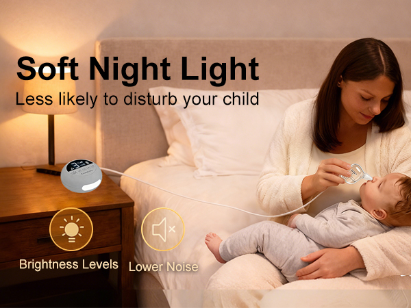 Soft night light nasal aspirator