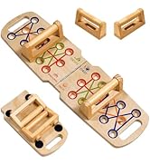 Pushup Plate,Portable 14 in 1 Muscle Builder,Solid Wood Pushup Handle,Pectoral Red Biceps Strengt...