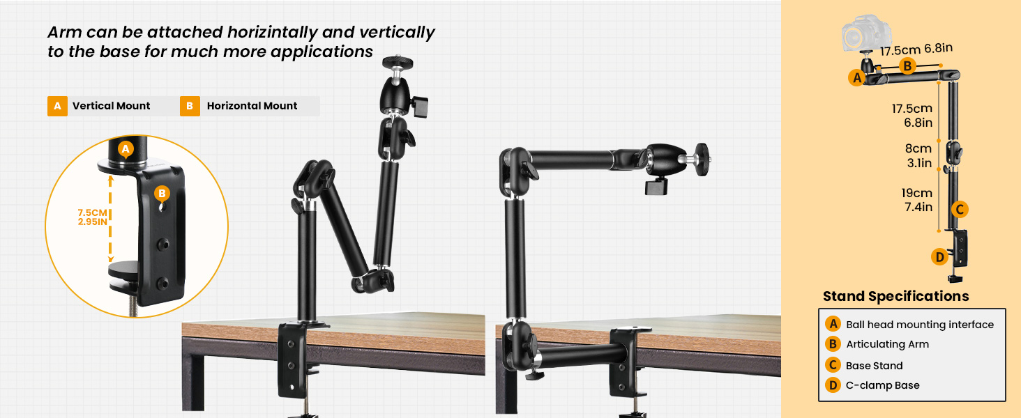 Camera arm Camera desk mount