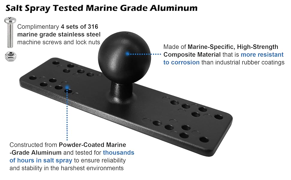 Salt spray tested marine grade aluminum