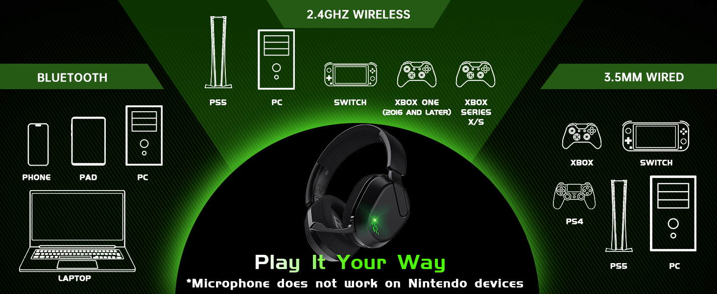 wireless gaming headset for xbox