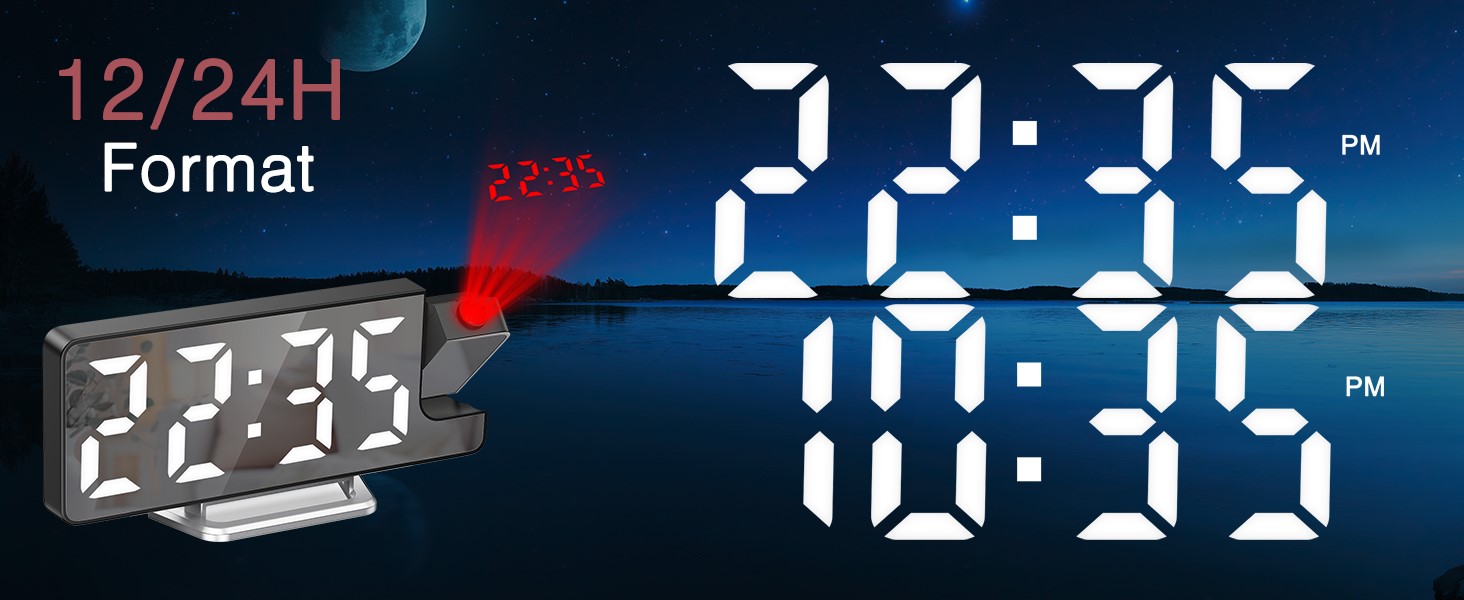 Projection Alarm Clock for Bedroom