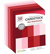 Red Colored Cardstock Thick Paper 50 Sheets, 8.5" x 11" Heavyweight 92lb Cover Card Stock for Cra...
