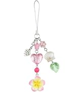 BEEFLYING Hibiscus Flower Phone Charm Cute Y2K Cell Phone Strap Aesthetic Star Heart Shell Beach ...