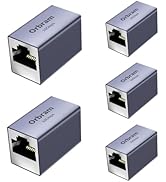 Orbram UL Listed Ethernet Extender 10Gbps, 5Pack RJ45 Coupler Adapter for Cat8/Cat7/Cat6a/Cat6/Ca...