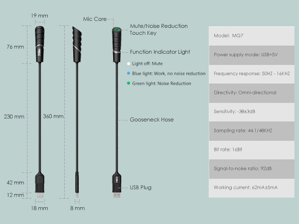 MillSO mini usb microphone for laptop