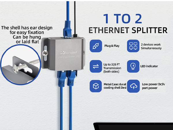 ethernet Splitter 1 to 2