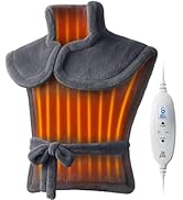 BOB AND BRAD Heating Pad for Back Pain Relief, FSA Edge-Weighted Electric Heat Pad for Neck HSA E...