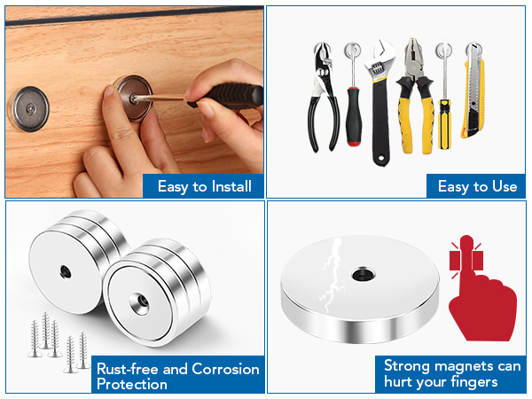 Round Base Disc Magnet with Holes