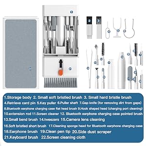 What does the 22-in-1 digital cleaning set include