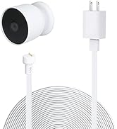 Power Adapter for Google Nest Cam (Battery), with 16.4Ft/5m Weatherproof Charging Cable Continuou...