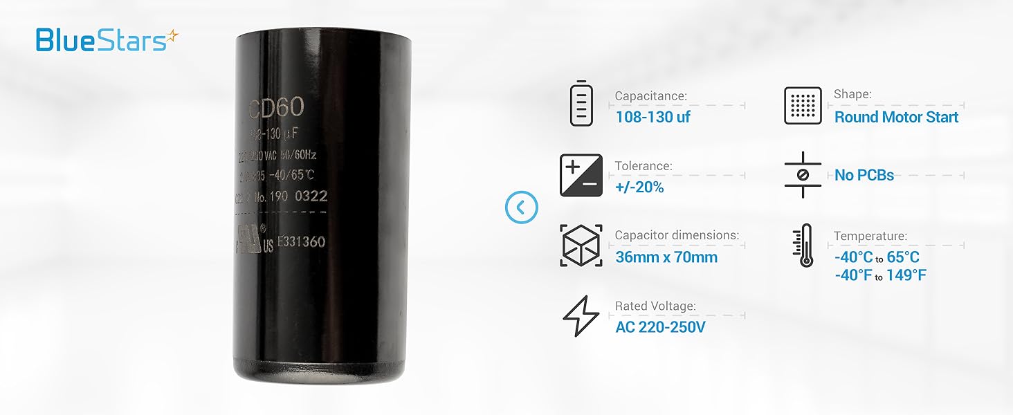 108-130 uf 220-250VAC