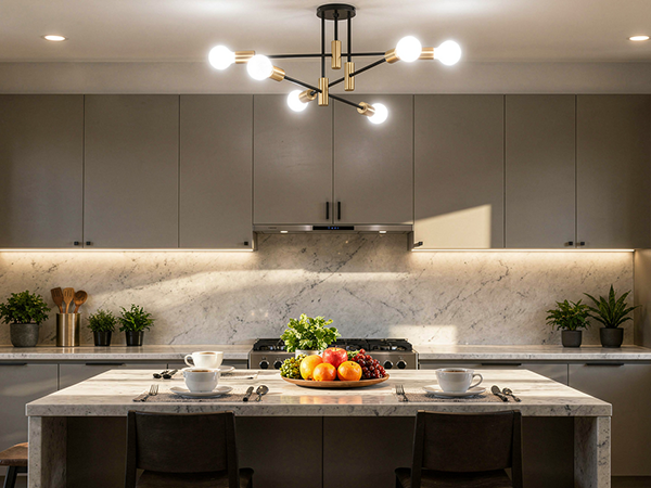 Phaosio Modern Sputnik Chandelier Ceiling Light Fixtures