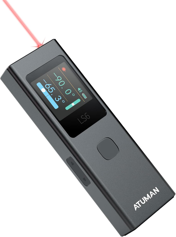 3-In-1 Laser Distance Meter with Visual Aligning Beam, Pythagorean/Area/Volume/Angle Measure, 19 Measurement Modes and Automatic Calculation, Color Display, 131 Feet (If Design Award 2024)