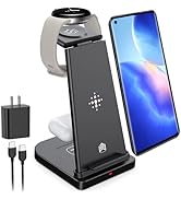 Wireless Charger for Charging Station, 3 in 1 Charger Stand for Multiple Devices Fast Dock for Sa...