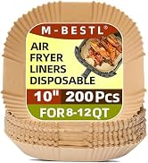 200pcs Air Fryer Liners Disposable Square,Food Grade Parchment Paper Liners for 8-12QT Air Fryers...