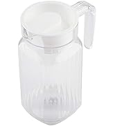 500Ml Acrylic Transparent Juice Bottle Striped Water Ice Cold Juice Jug With Lid For Bar Home Pit...