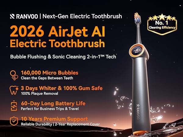 2026 AirJet AlElectric Toothbrush
