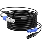 CERRXIAN 9.8 FT PowerCon and DMX Extension Cable, 13AWG AC Power DMX 3Pin XLR Signal Combo Cables...