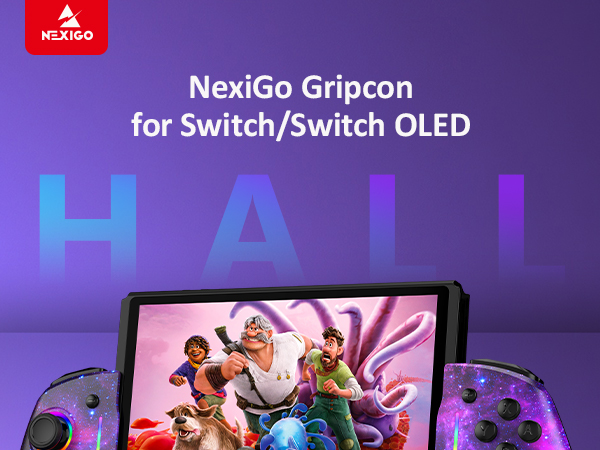 NexiGo Gripcon, Enhanced Switch/Switch OLED Controller with Hall for Handheld Mode