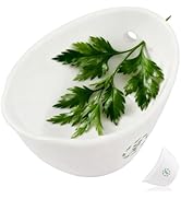 Herb Stripper Bowl with Foldable Spoon: Food-Grade Silicone Herb Stripper Tool with 304 Stainless...