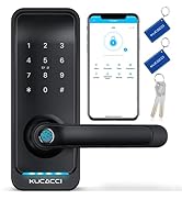 Kucacci Smart Door Lock with Handle: Keyless Entry Door Lock - Fingerprint Keypad Door Lock - Dig...