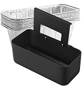HE-SANQI Grill Grease Catcher for Blackstone Griddle with 10 Pack Grease Cup Liners Aluminum Foil...