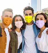 TeNice Masks Disposable 100 Pack, Colorful Face Mask for Adults, Individually Wrapped 4 Ply Extra...