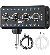 LEKATO Guitar Headphone Amp, Mini Guitar Amplifier with 10 Presets,10 Amp Models,10 IR Loading,Tu...