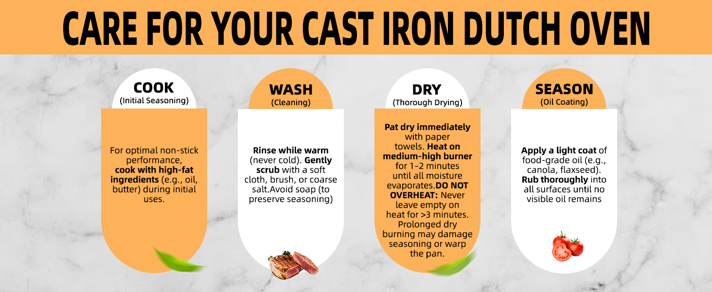 Cast iron dutch oven pot with lid