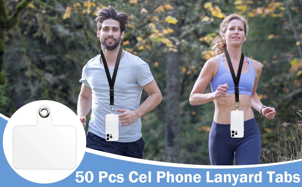 cell phone lanyard tab