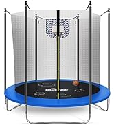 BLUERISE Trampoline 55IN 6FT 8FT 10FT 12FT 14FT Indoor Trampoline for Kids Outdoor Play for Kids ...