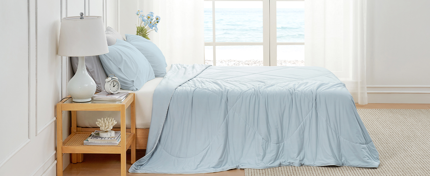 Cozy Bliss Cooling Comforter Breathable Lightweight Cooling Blankets