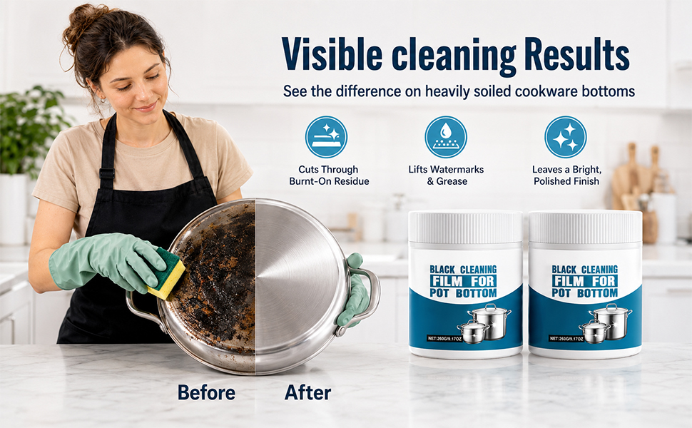 2PCS Powerful Burnt Residue Remover Paste for Cookware