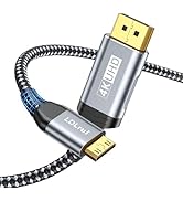LDLrui DisplayPort to Mini HDMI Cable 3.3FT [Bend Resistant, High-Speed] Supports 3840x2160/4K@60...