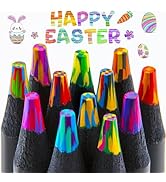 Kird Barken Easter Basket Stuffers for Teens, Art Supplies, 12 Rainbow Colored Pencils, Teen Girl...