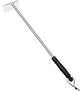 Grilliance Charcoal Grill Ash Rake Hoe for Fireplace Wood Stove Pizza Oven, Stainless Steel BBQ C...