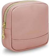 JINSI Small Makeup Bag for Purse,PU Leather Cute Travel Cosmetic Pouch Mini Make Up Bag for Organ...