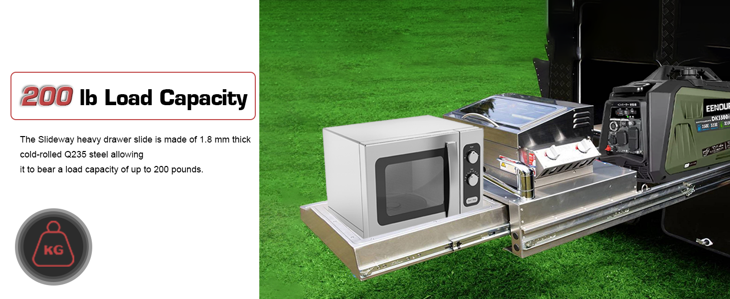 200 Lb Heavy Duty Drawer Slides